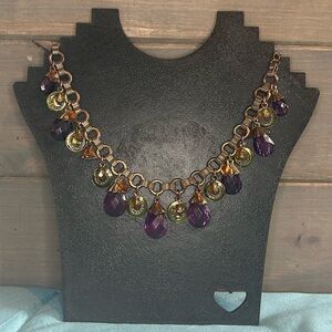 Vintage Avon Purple Charm Necklace